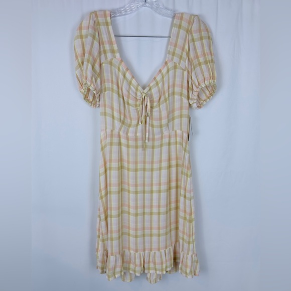 bp Dresses & Skirts - BP Plaid Peasant Dress- Sz Small